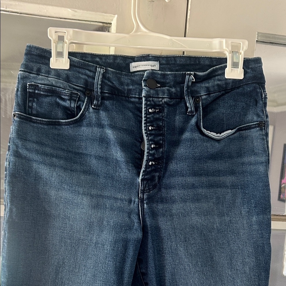 Good American High Rise Dark Wash Jeans